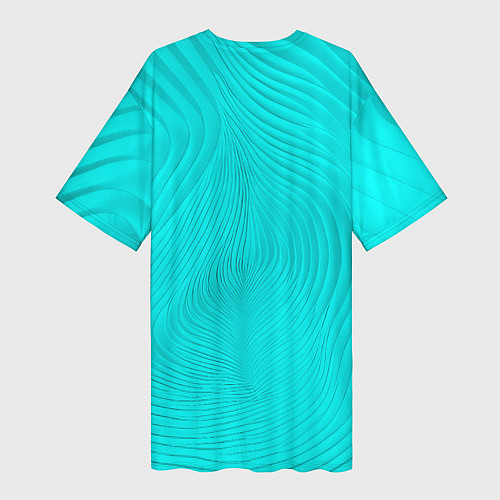 Женская длинная футболка Фантазия морской волны / 3D-принт – фото 2