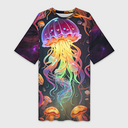 Женская длинная футболка Фантастическая медуза