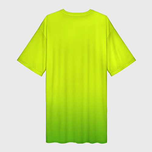 Женская длинная футболка Сочный лимон градиент / 3D-принт – фото 2