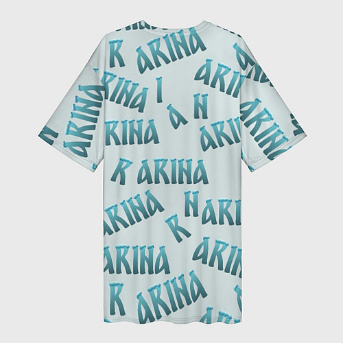 Женская длинная футболка Арина - текст паттерн / 3D-принт – фото 2