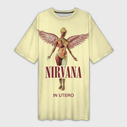 Футболка женская длинная Nirvana - In utero, цвет: 3D-принт