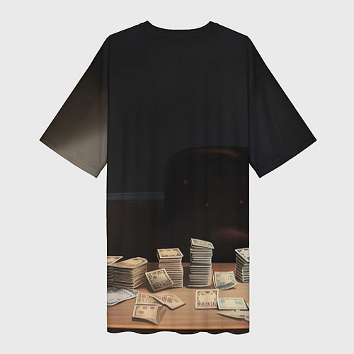 Женская длинная футболка Payday3 bear / 3D-принт – фото 2