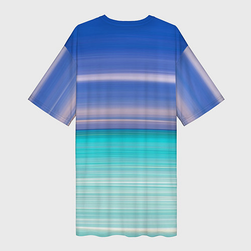 Женская длинная футболка Летят лебеди / 3D-принт – фото 2