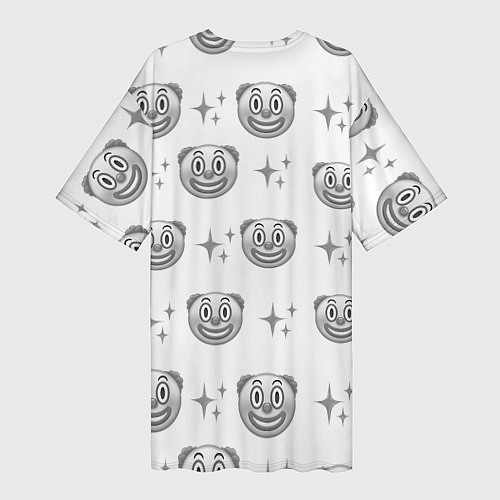 Женская длинная футболка Клоунада чб / 3D-принт – фото 2
