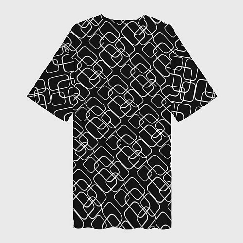 Женская длинная футболка Кольца на черном / 3D-принт – фото 2