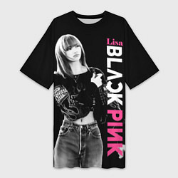 Футболка женская длинная Blackpink Beautiful Lisa, цвет: 3D-принт