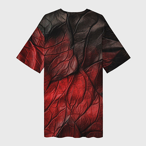 Женская длинная футболка CS GO dark red texture / 3D-принт – фото 2