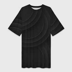 Женская длинная футболка Объемный паттерн c кругами