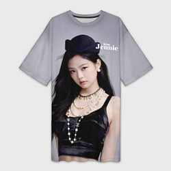 Футболка женская длинная Blackpink Lady Jennie Kim, цвет: 3D-принт