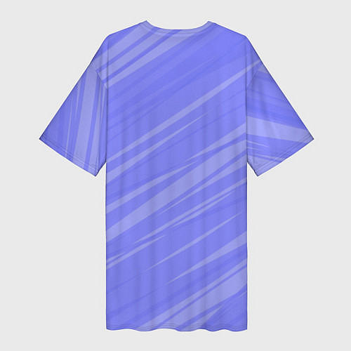 Женская длинная футболка Диагональные полосы сиреневый / 3D-принт – фото 2