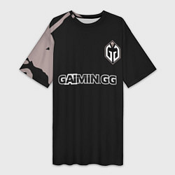 Футболка женская длинная Gaimin Gladiators Splash, цвет: 3D-принт