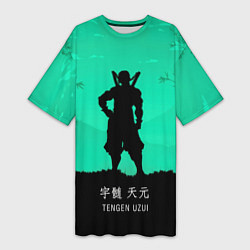 Женская длинная футболка Тенген Узуй Клинок, рассекающий демонов