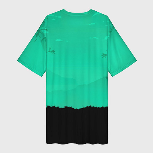 Женская длинная футболка Тенген Узуй Клинок, рассекающий демонов / 3D-принт – фото 2