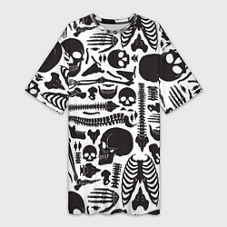 Женская длинная футболка Human osteology