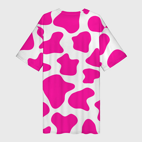 Женская длинная футболка Животный паттерн - Барби / 3D-принт – фото 2