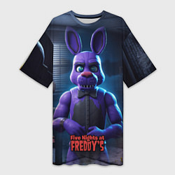 Футболка женская длинная Five Nights at Freddys Bonnie, цвет: 3D-принт