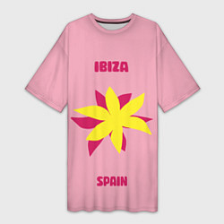 Женская длинная футболка Ибица - Испания