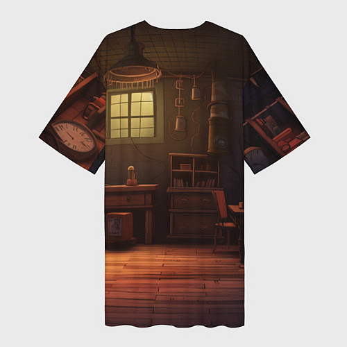 Женская длинная футболка Five Nights at Freddys Bonnie / 3D-принт – фото 2