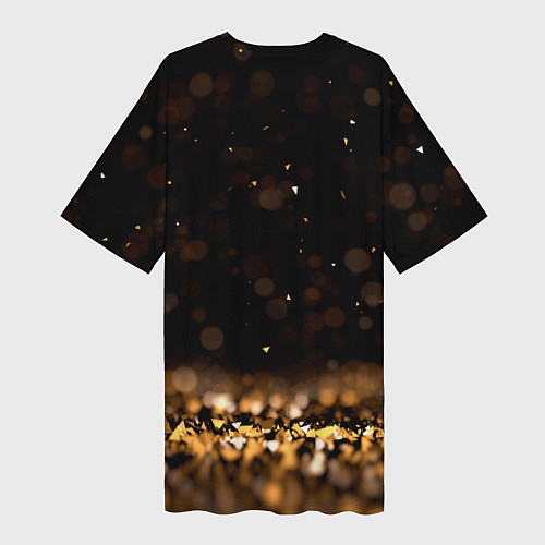 Женская длинная футболка Baldurs Gate 3 logo dark gold logo / 3D-принт – фото 2