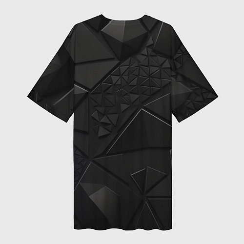 Женская длинная футболка CSGO silver black / 3D-принт – фото 2