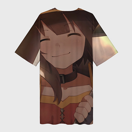 Женская длинная футболка Коносуба Мэгумин / 3D-принт – фото 2