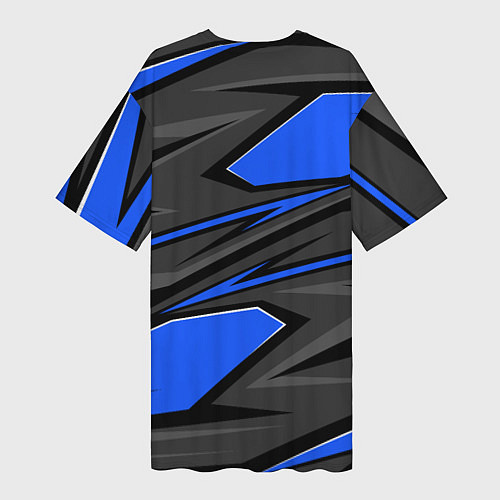 Женская длинная футболка Вольцваген - спортивная униформа / 3D-принт – фото 2