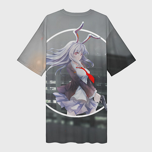 Женская длинная футболка Touhou Project Рейсен Удонгейн Инаба / 3D-принт – фото 2