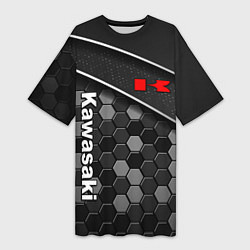Женская длинная футболка Kawasaki - технологическая