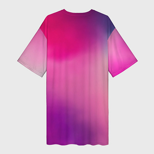 Женская длинная футболка Футболка розовая палитра / 3D-принт – фото 2