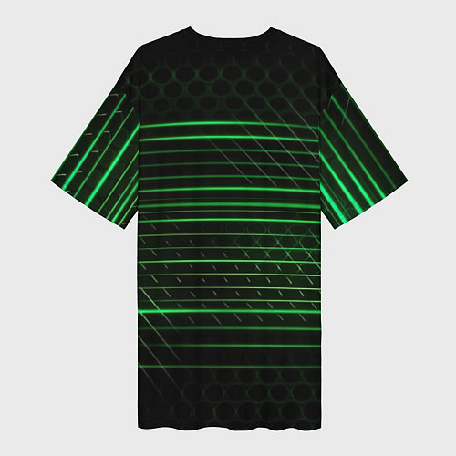 Женская длинная футболка Green abstract texture / 3D-принт – фото 2