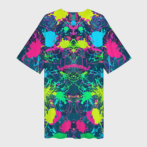Женская длинная футболка Colorful blots - expressionism - vogue / 3D-принт – фото 2