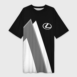 Женская длинная футболка Лексус - спортивный серый