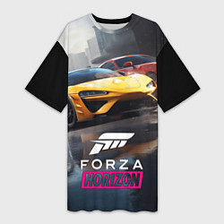 Футболка женская длинная Forza Horizon, цвет: 3D-принт