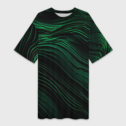 Женская длинная футболка Dark green texture