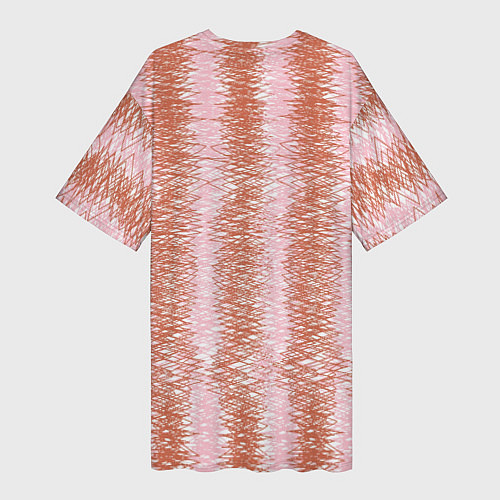 Женская длинная футболка Произвольная абстракция каракули / 3D-принт – фото 2