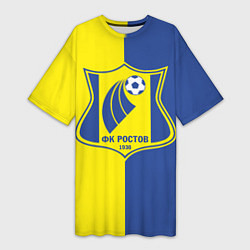 Женская длинная футболка ФК Ростов - жёлто синие