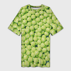 Женская длинная футболка Узор из теннисных мячей