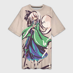 Футболка женская длинная Touhou Project Youmu Konpaku, цвет: 3D-принт