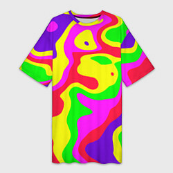 Женская длинная футболка Абстракция пять цветов