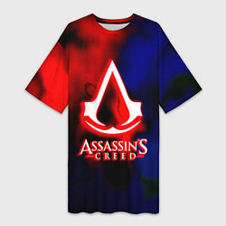 Женская длинная футболка Assassins Creed fire