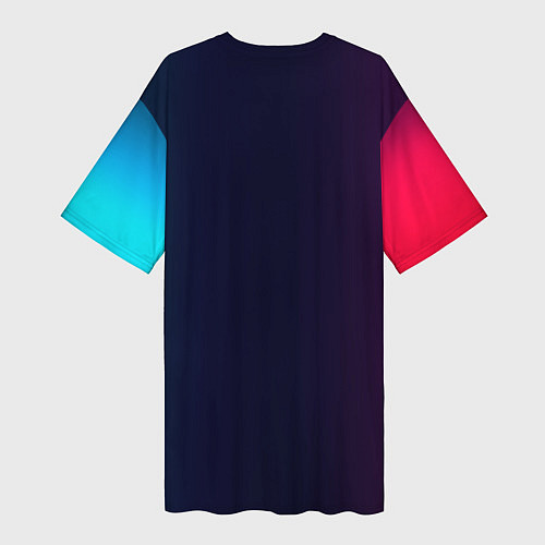 Женская длинная футболка Наса корп спейс / 3D-принт – фото 2