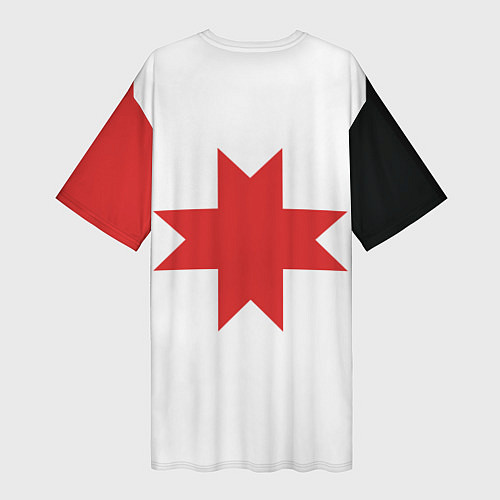 Женская длинная футболка Флаг Удмуртии / 3D-принт – фото 2