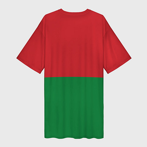 Женская длинная футболка Республика Беларусь / 3D-принт – фото 2