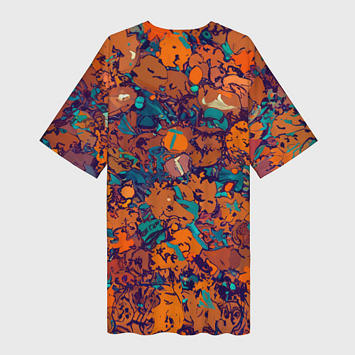 Женская длинная футболка Осенняя ностальгия / 3D-принт – фото 2