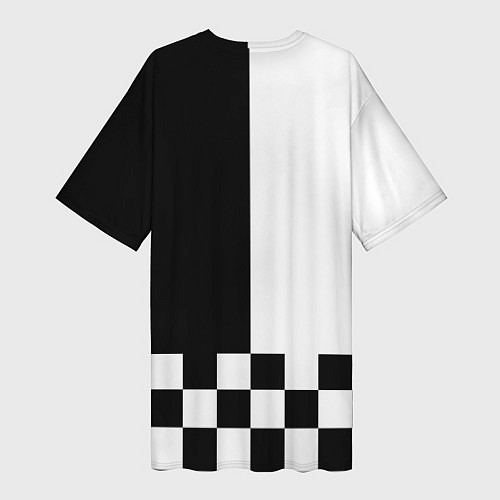 Женская длинная футболка Шахматный конь / 3D-принт – фото 2