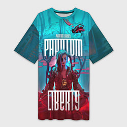 Женская длинная футболка Cyberpunk 2077 Phantom Liberty