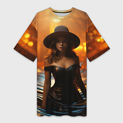 Женская длинная футболка Красавица ведьма