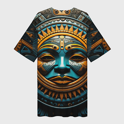 Женская длинная футболка Африканское солнце / 3D-принт – фото 2