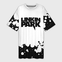 Футболка женская длинная Linkin park black album, цвет: 3D-принт