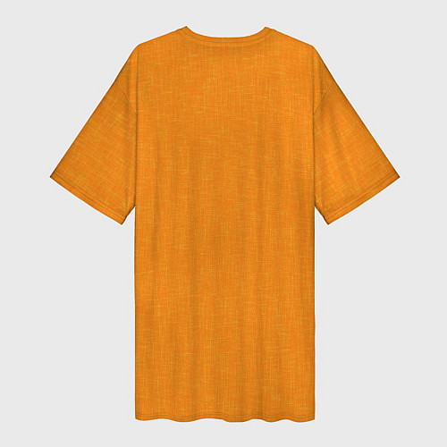 Женская длинная футболка Жёлто-оранжевый текстура однотонный / 3D-принт – фото 2